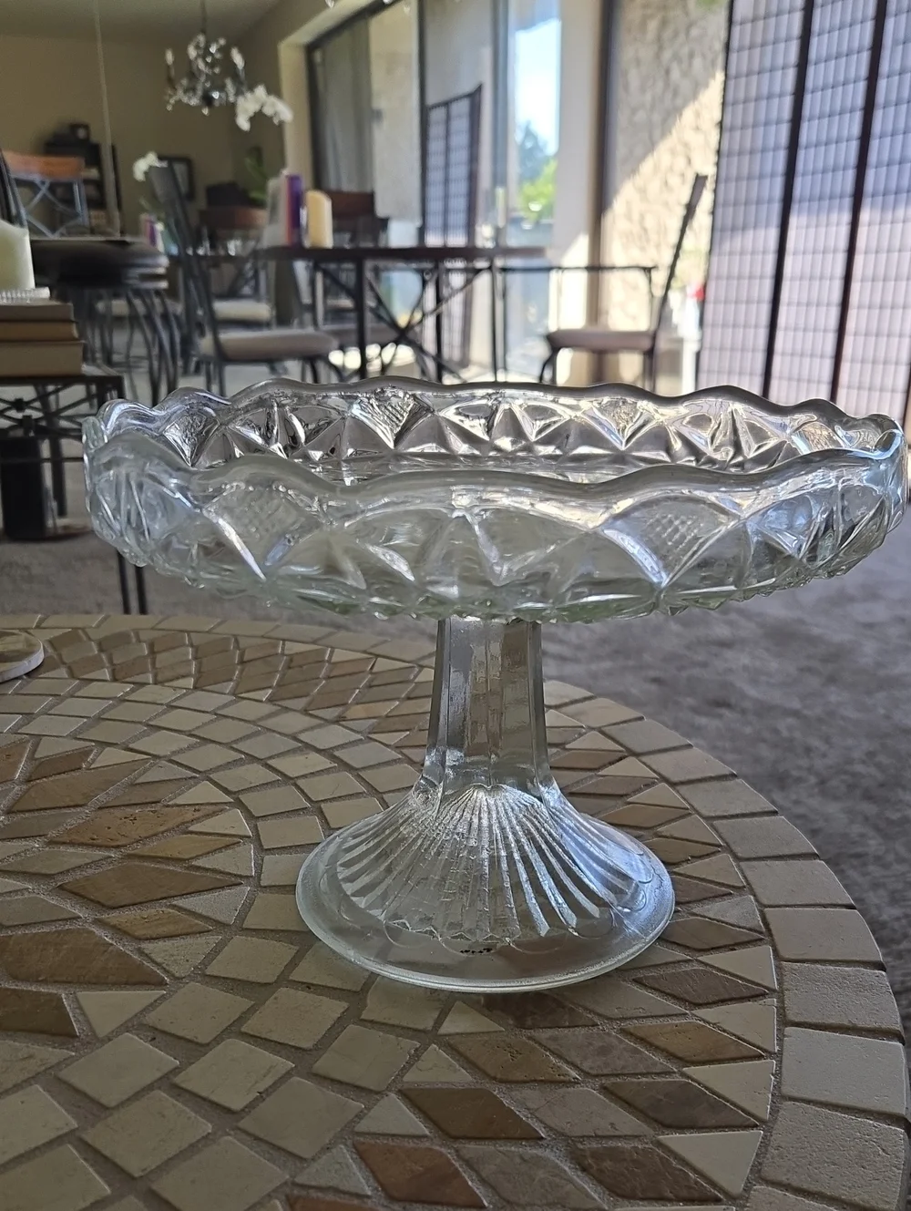 Glass Pedestal Cake Stand - Clear